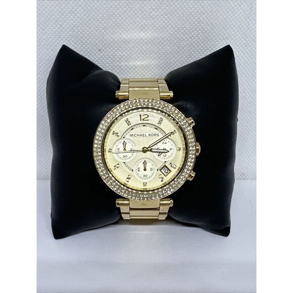 Michael Kors Parker MK5354 Women\'s Gold Stainless Steel Analog Dial Watch NUL1 main image 9